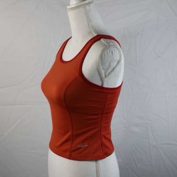 Patagonia Capilene Tank Spandex Blend Orange Sz M - Picture 3 of 6